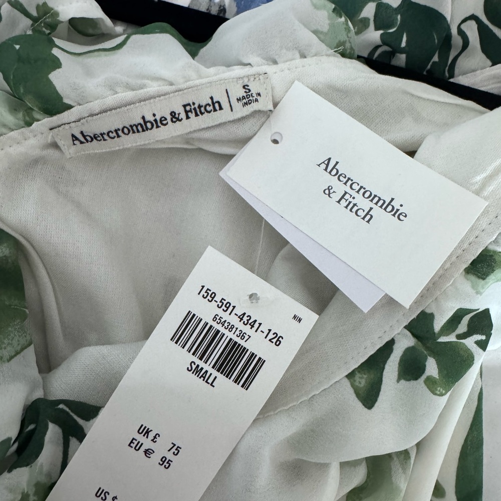 Abercrombie & Fitch Mini Green Floral Dress - Picture 4 of 4